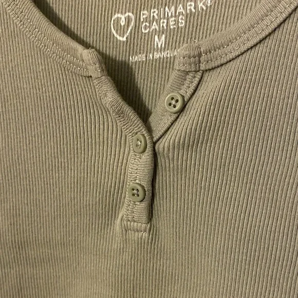 Primark Sage Ribbed Tank Top - Picture 4 of 5
